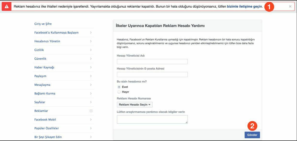 Reklam Hesabı Kısıtlandı Ne Yapmalıyım? Instagram Reklam Kısıtlaması Kaldırma 5 reklamhesabıkısıtlandı